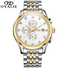 Men Hand Watch Fashion Business Men Multiple Time Zone Relogio Masculino Mechanical  WristWatch Water Resistant Luminous Clock